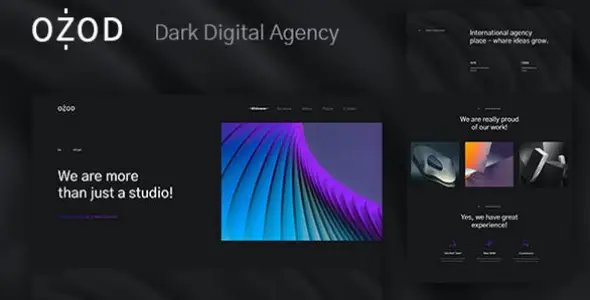 Ozod – Dark Digital Agency Elementor Template Kit